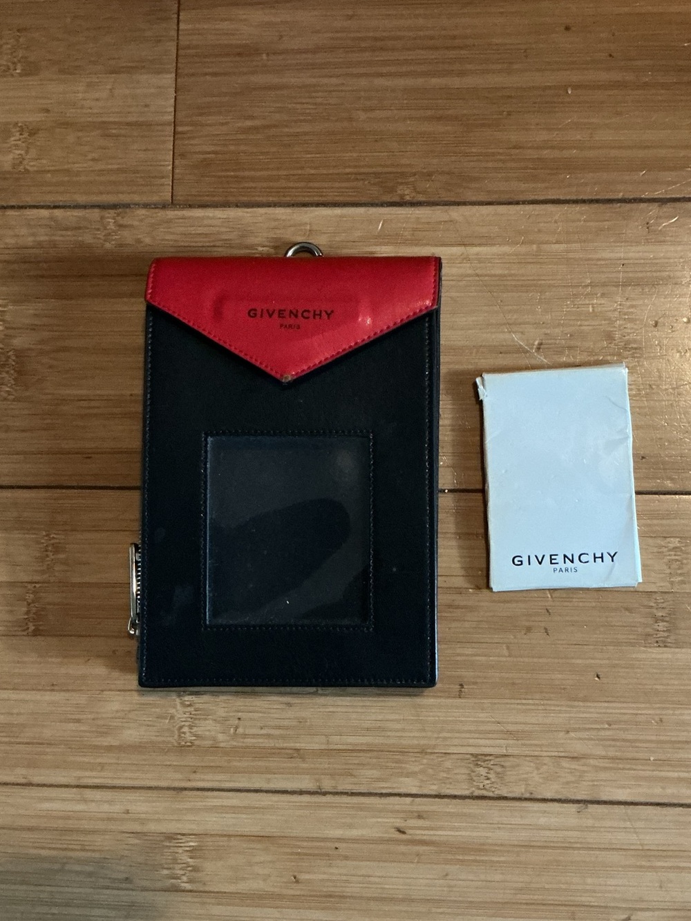 Givenchy Paris Red Black Card Holder Givenchy Paris Red Black Card Holder Wallet